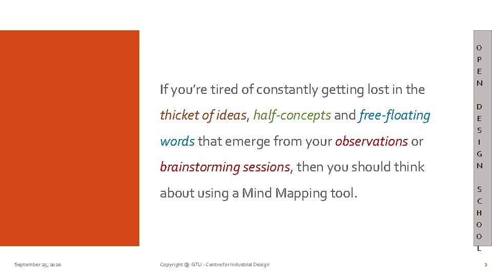 If you’re tired of constantly getting lost in the thicket of ideas, half-concepts and