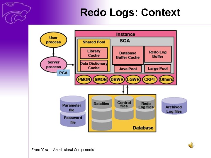 Redo Logs: Context From “Oracle Architectural Components” 