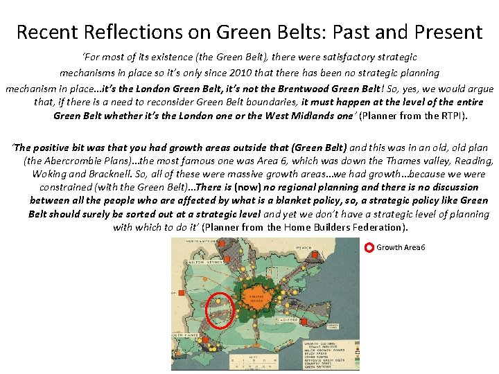 Recent Reflections on Green Belts: Past and Present ‘For most of its existence (the