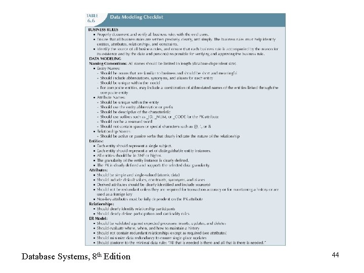 Database Systems, 8 th Edition 44 