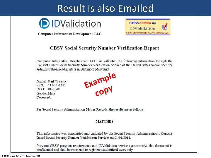 Result is also Emailed e l p m a x E y p o
