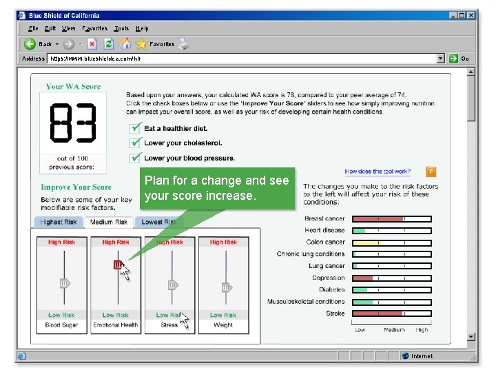 File Edit View Favorites Tools Help Back Favorites Address https: //www. blueshieldca. com/hlr Go