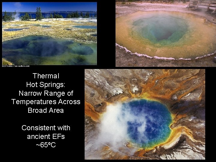 Thermal Hot Springs: Narrow Range of Temperatures Across Broad Area Consistent with ancient EFs