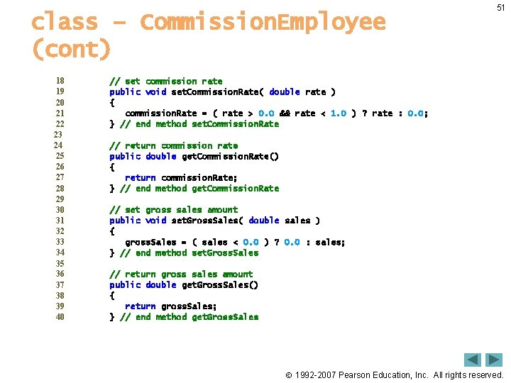 class – Commission. Employee (cont) 18 19 20 21 22 23 24 25 26 class – Commission. Employee (cont) 18 19 20 21 22 23 24 25 26