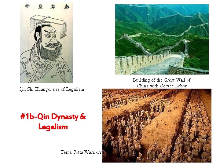 Qin Shi Huangdi use of Legalism #1 b-Qin Dynasty & Legalism Terra Cotta Warriors