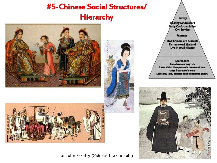 #5 -Chinese Social Structures/ Hierarchy Scholar-Gentry (Scholar bureaucrats) 