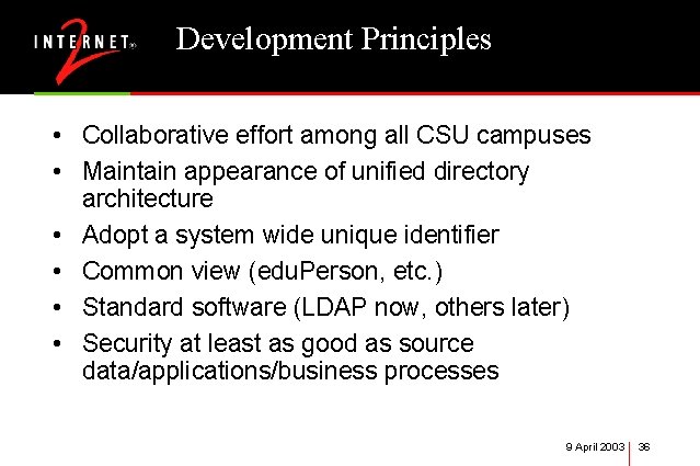 Development Principles • Collaborative effort among all CSU campuses • Maintain appearance of unified