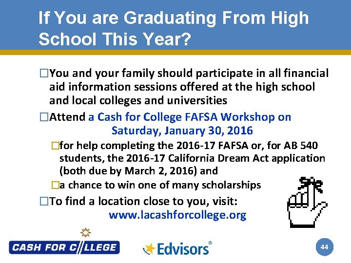 If You are Graduating From High School This Year? �You and your family should