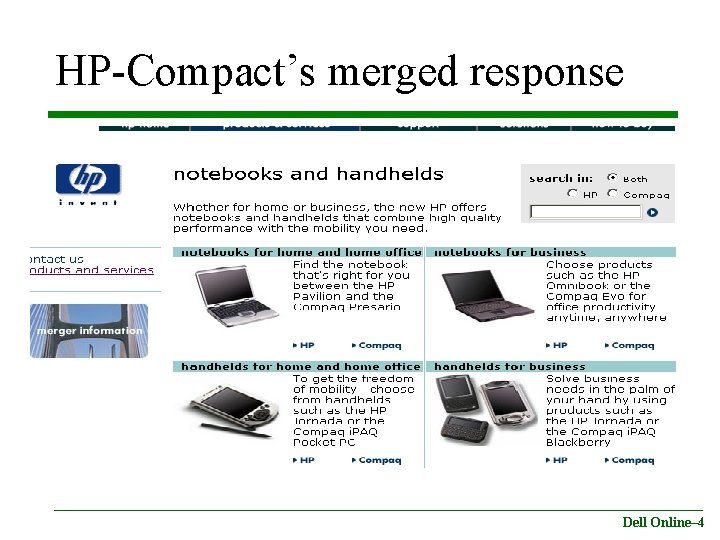 HP-Compact’s merged response Dell Online– 4 