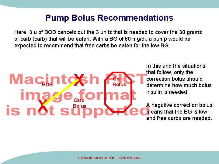 Pump Bolus Recommendations Here, 3 u of BOB cancels out the 3 units that