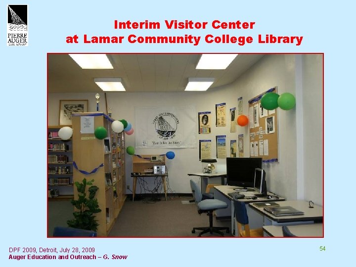 Interim Visitor Center at Lamar Community College Library DPF 2009, Detroit, July 28, 2009