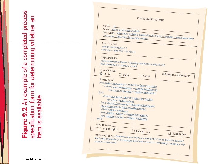 Kendall & Kendall 9 -20 Figure 9. 2 An example of a completed process Kendall & Kendall 9 -20 Figure 9. 2 An example of a completed process