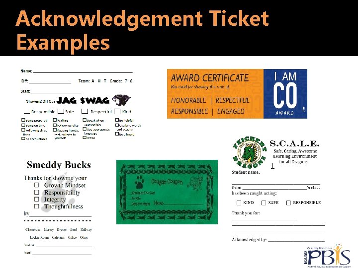 Acknowledgement Ticket Examples 