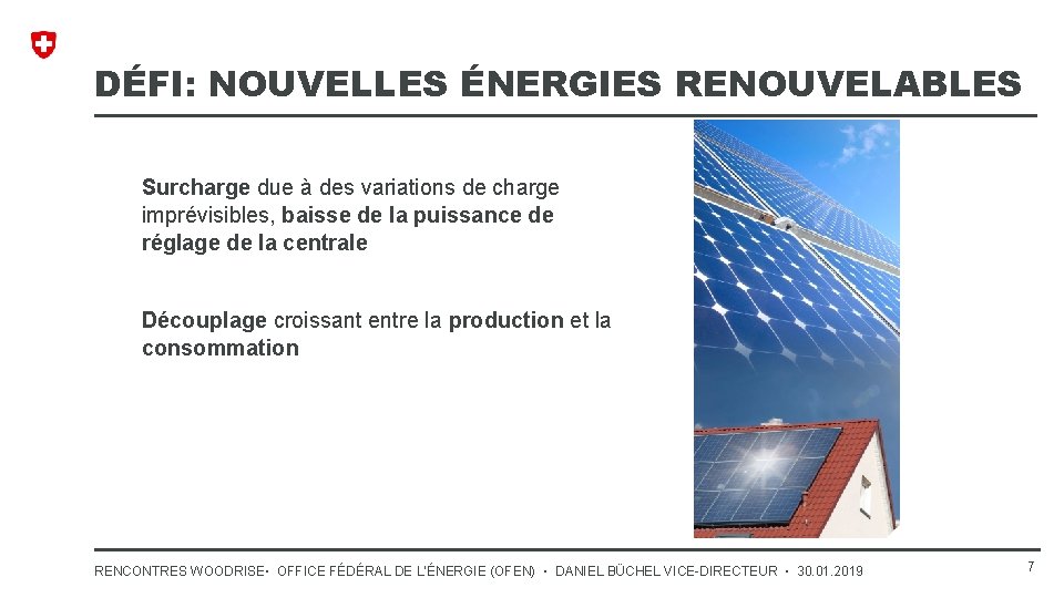 DÉFI: NOUVELLES ÉNERGIES RENOUVELABLES Surcharge due à des variations de charge imprévisibles, baisse de