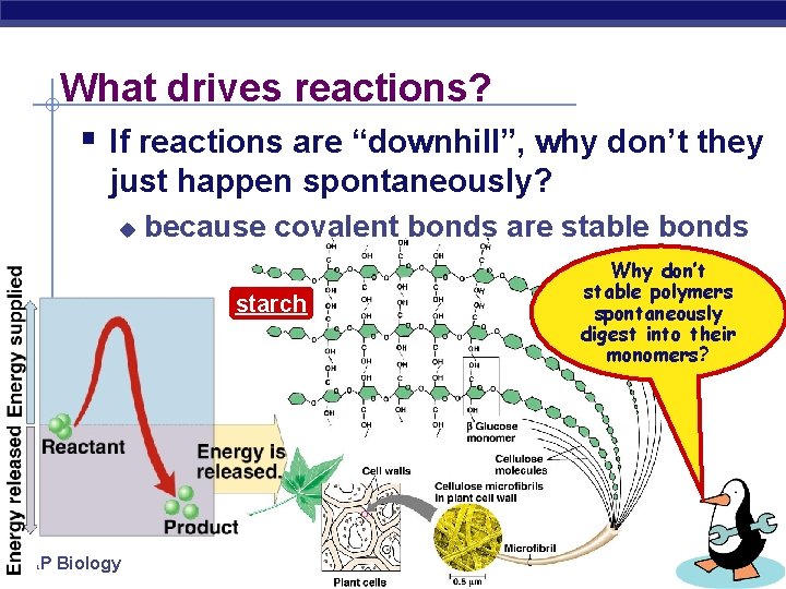 What drives reactions? § If reactions are “downhill”, why don’t they just happen spontaneously?