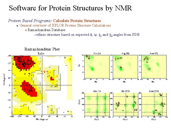 Software for Protein Structures by NMR Protein Based Programs: Calculate Protein Structures General overview