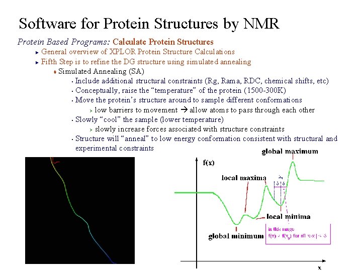 Software for Protein Structures by NMR Protein Based Programs: Calculate Protein Structures General overview