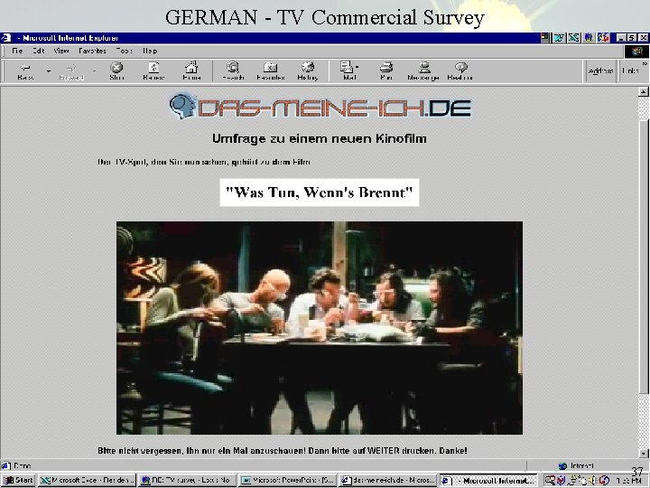 GERMAN - TV Commercial Survey 37 