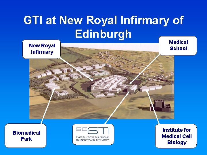 GTI at New Royal Infirmary of Edinburgh New Royal Infirmary Biomedical Park Medical School