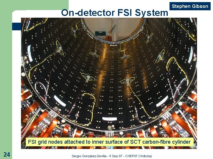 On-detector FSI System Stephen Gibson FSI grid nodes attached to inner surface of SCT