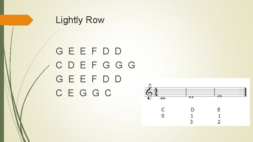 Lightly Row G C E D E E E G F F F G