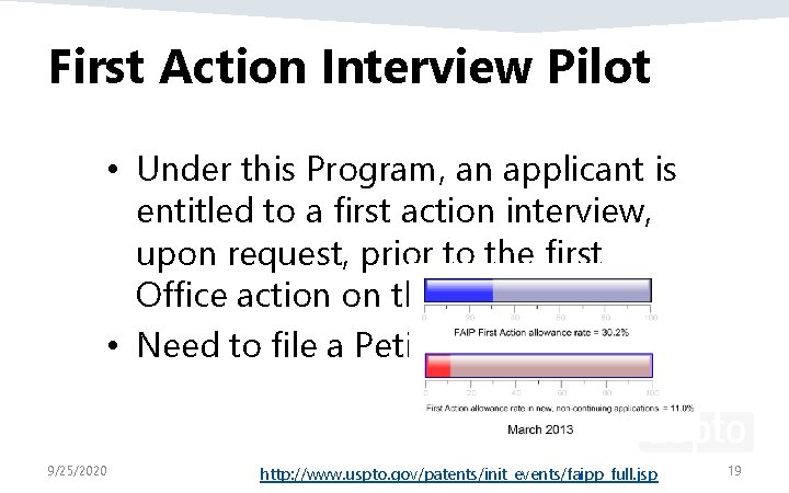 First Action Interview Pilot • Under this Program, an applicant is entitled to a