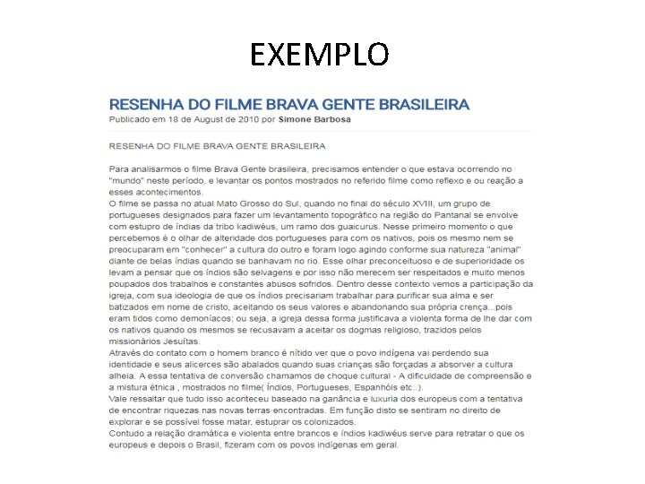 EXEMPLO 