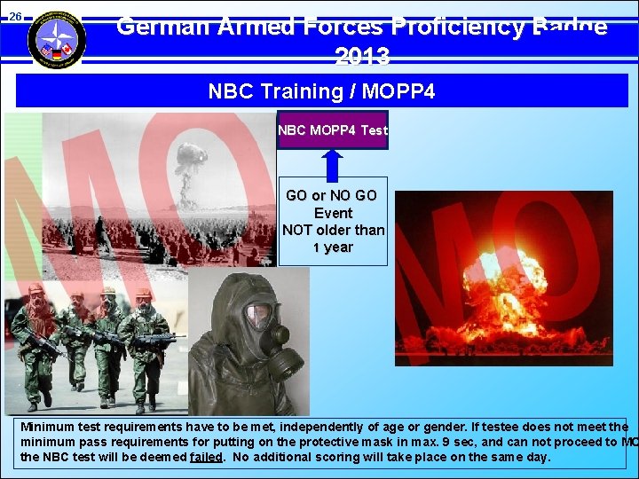 26 German Armed Forces Proficiency Badge 2013 NBC Training / MOPP 4 NBC MOPP