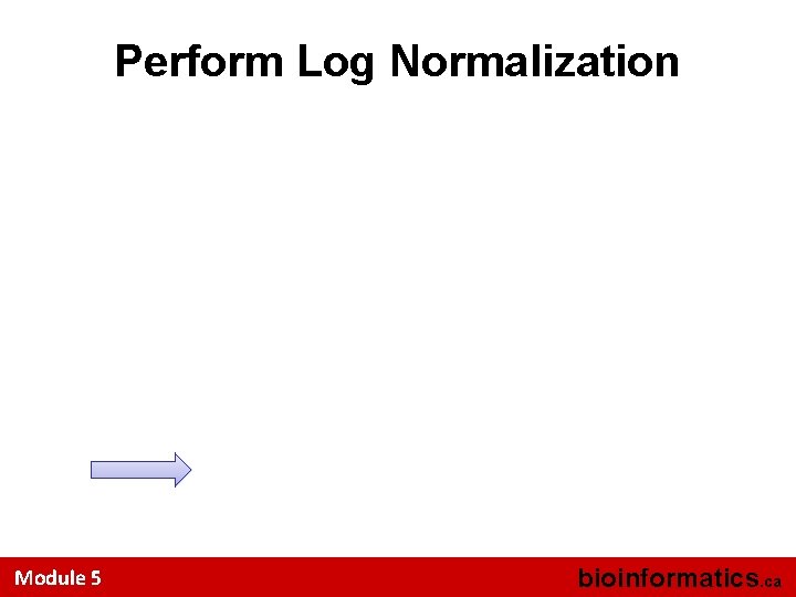 Perform Log Normalization Module 5 bioinformatics. ca 