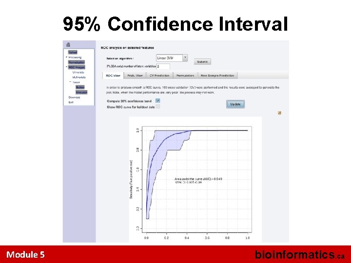 95% Confidence Interval Module 5 bioinformatics. ca 
