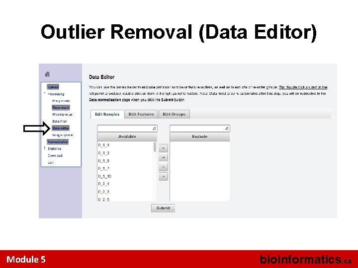 Outlier Removal (Data Editor) Module 5 bioinformatics. ca 