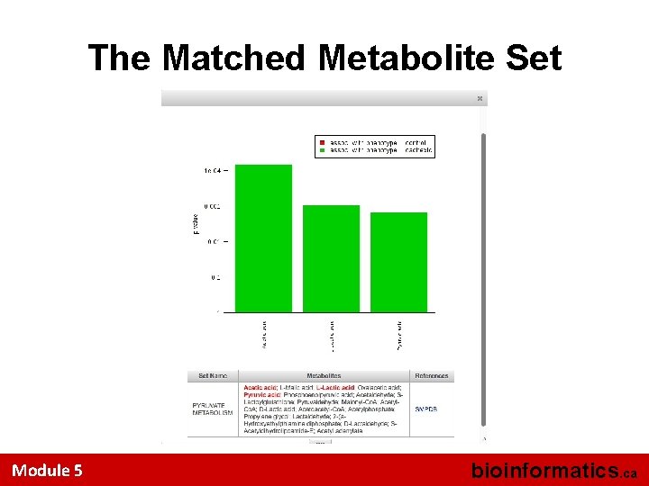 The Matched Metabolite Set Module 5 bioinformatics. ca 