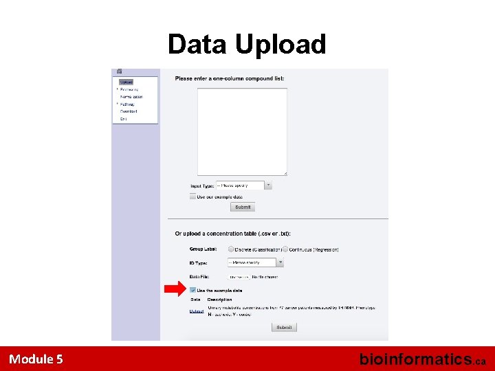 Data Upload Module 5 bioinformatics. ca 