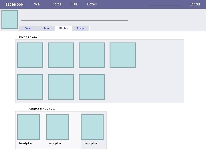 facebook Wall Photos Flair Boxes ________________________ Wall Info Photos Boxes Photos 7 Photos _______Albums