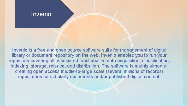 Invenio is a free and open source software suite for management of digital library
