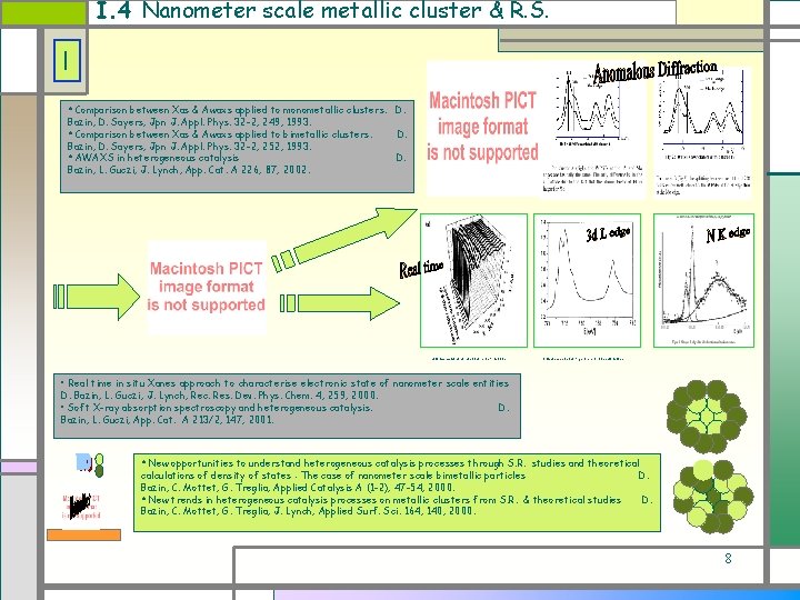 I. 4 Nanometer scale metallic cluster & R. S. I • Comparison between Xas