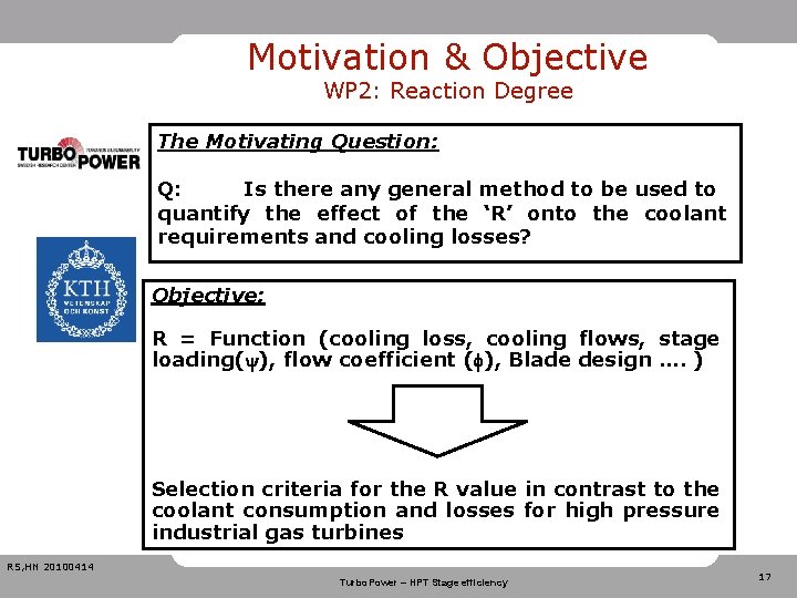 Motivation & Objective WP 2: Reaction Degree The Motivating Question: Q: Is there any