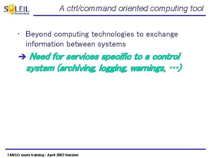 A ctrl/command oriented computing tool • Beyond computing technologies to exchange information between systems
