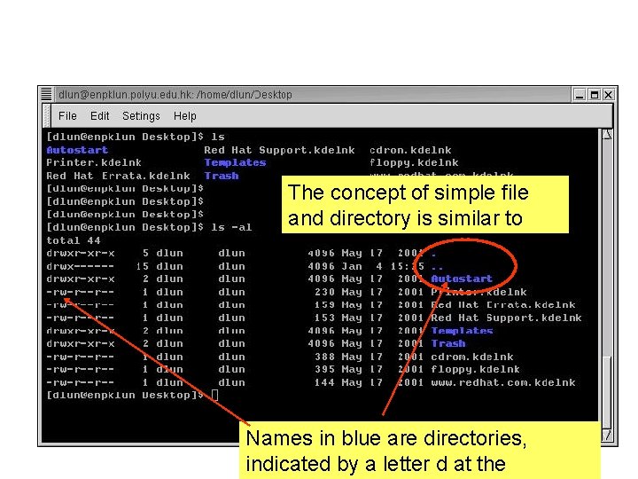 The concept of simple file and directory is similar to DOS Names in blue