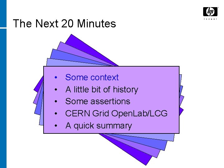 The Next 20 Minutes • • • Some context A little bit of history