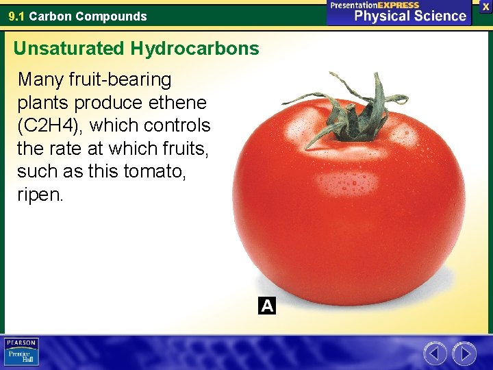 9. 1 Carbon Compounds Unsaturated Hydrocarbons Many fruit-bearing plants produce ethene (C 2 H