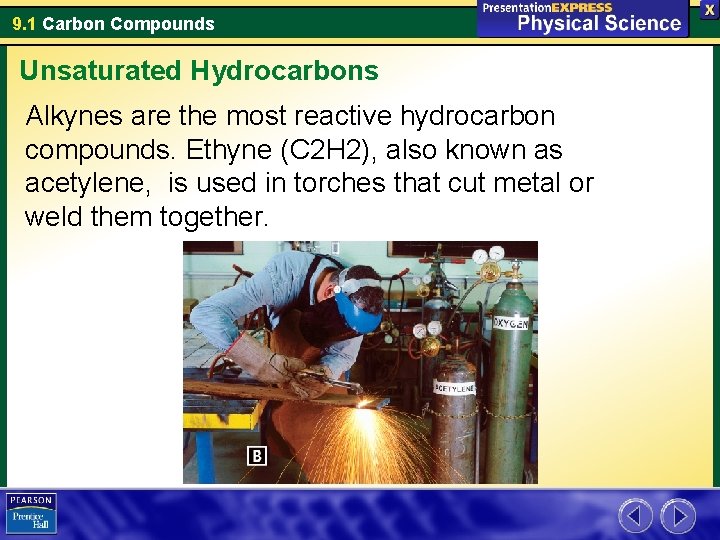 9. 1 Carbon Compounds Unsaturated Hydrocarbons Alkynes are the most reactive hydrocarbon compounds. Ethyne