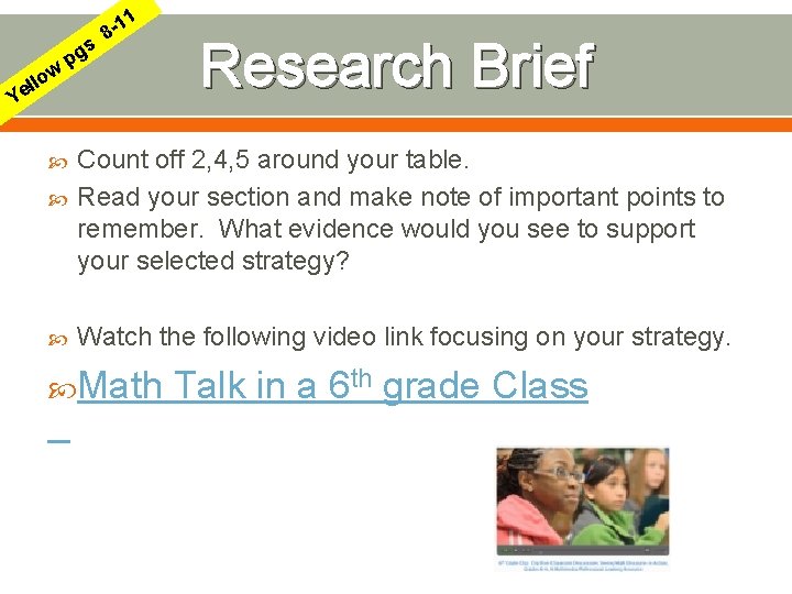 s ow l l Ye pg 1 8 - 1 Research Brief Count off