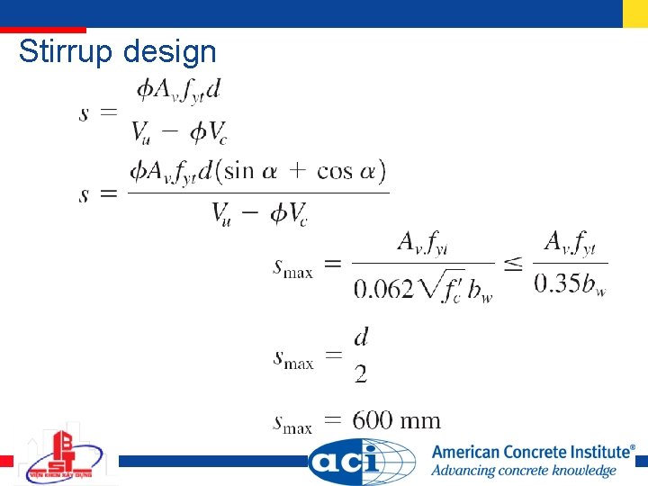 Stirrup design 