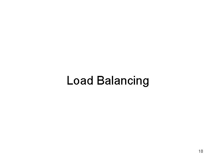 Load Balancing 18 