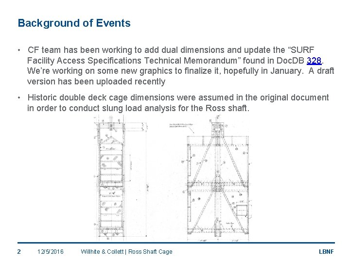 Background of Events • CF team has been working to add dual dimensions and