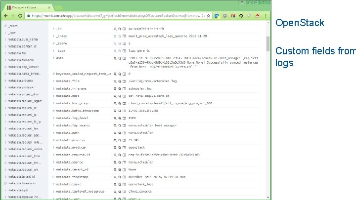 Open. Stack Custom fields from logs 9/25/2020 31 