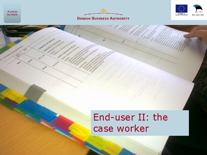 End-user II: the case worker 