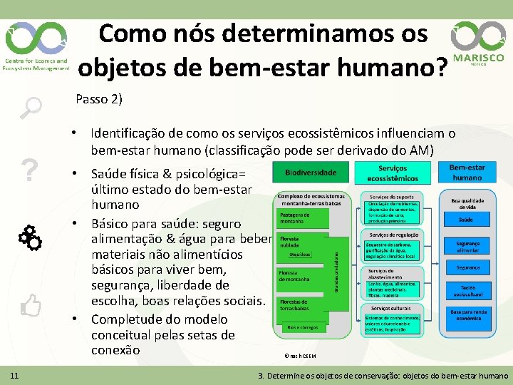 Como nós determinamos os objetos de bem-estar humano? Passo 2) ? 11 • Identificação