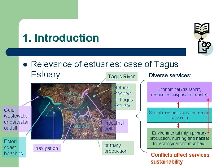 1. Introduction l Relevance of estuaries: case of Tagus Diverse services: Estuary Tagus River